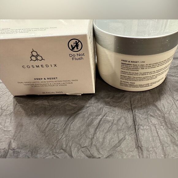 COSMEDIX Prep and Reset Dual-sided Lactic Acid Exfoliating Facial Pads (25 Pads) - Picture 6 of 6